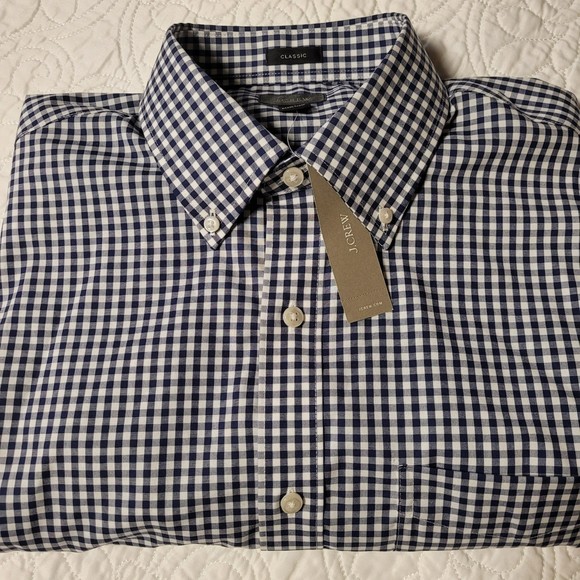 J. Crew Other - J.Crew Classic Men's Long Sleeve Blue Check Shirt Size Medium